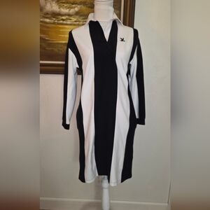 CC Double O Polo Cotton Long-Sleeve Dress